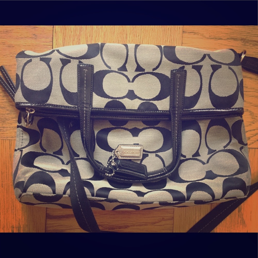 Classic Coach Jacquard work bag